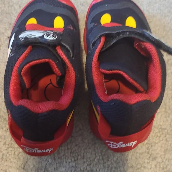 Mickey Mouse Adidas size 7K Red, Black, white, and yellow No Box - Picture 4 of 6